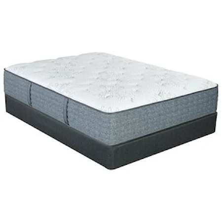 Queen 13" Plush Pocketed Coil Mattress and Nordic Wood Foundation